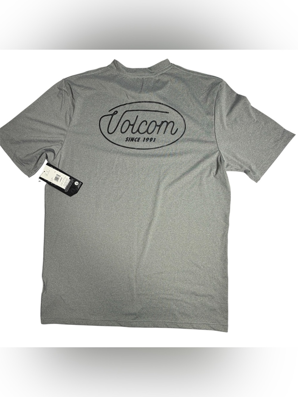 NWT Volcom Thrashguard Loose Fit  Gray Mens Size Large UPF 50 Shirt Swim Shirt